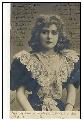 CPA PHOTO MISS MABEL LOVE - Théâtre