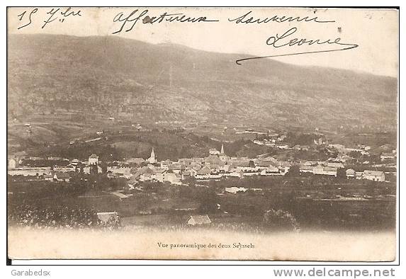 CPA Des Deux SEYSSELS - Vue Panoramique (1902). - Seyssel