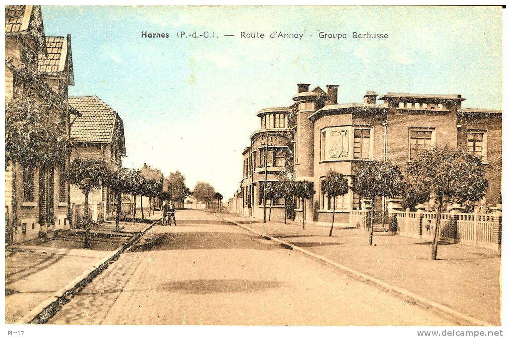 HARNES - Route D'Annay - Groupe Barbusse - écrite 1947 - Harnes