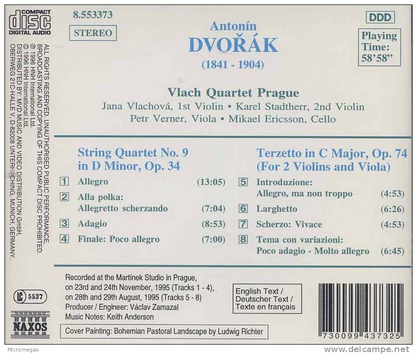 Dvorak : Quatuor à Cordes N°9, Terzetto Op.74, Vlach Quartet Prague - Klassik