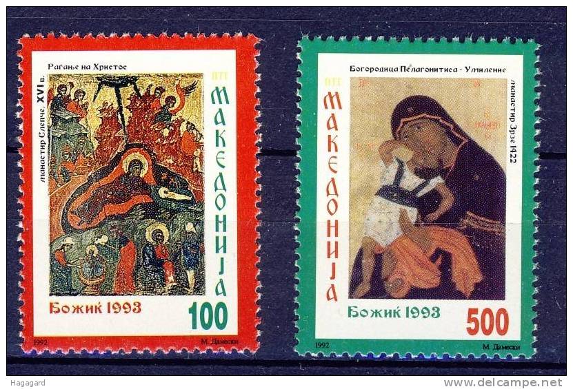 ##1992. Macedonia. Icons. Michel 2-3. MNH ** - Religion