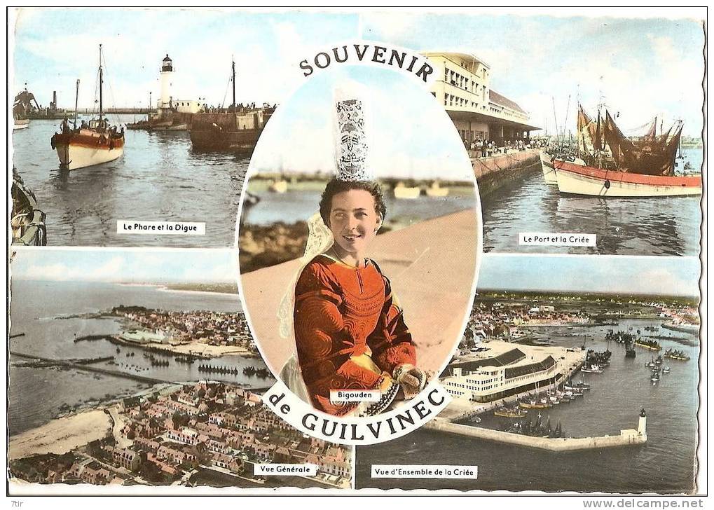 Souvenir De GUILVINEC Le Phare Le Port Vue Générale - Guilvinec