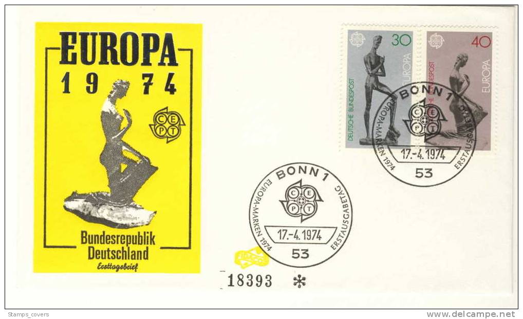 BUND FDC MICHEL 804/05 EUROPA 1974 - 1974