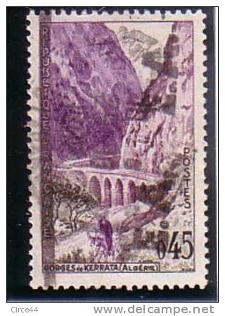 MONUMENT SURCHARGE "EA" (ETAT ALGERIEN).DOUBLE SURCHARGE VERTICALE.RARE. - Used Stamps