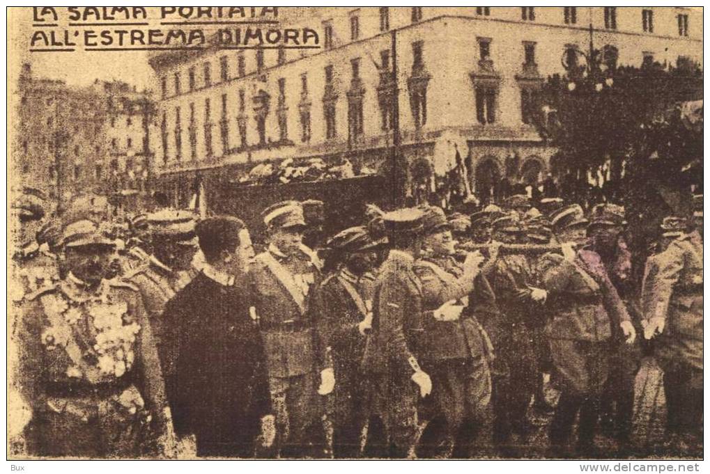 FUNERALE MILITARE  RELIGIOSI  NON  VIAGGIATA  COME DA FOTO MACCHIA SUL RETRO - Funérailles