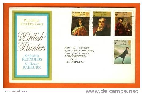 UK 1973 FDC With Address Paintings 624-627 - 1971-1980 Em. Décimales