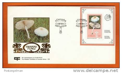 CISKEI 1987 FDC Mint Fungi  (Paarl 300) Block02 - Mushrooms