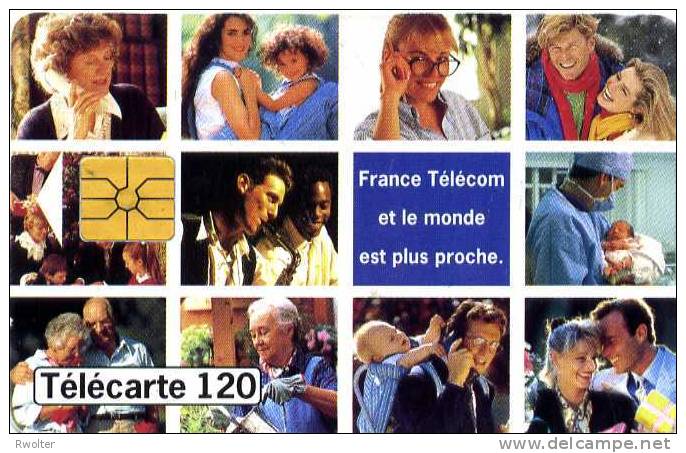 @+ Télécarte Voeux FT - 120 U - GEM (verso N° Distributeur) - 12/94. Ref : F528a. - 1994