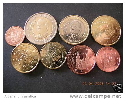 ESPAÑA /  SPAIN  (80 JUEGOS/SETS)   8  Monedas/Coins  SC/UNC  2.008  2008   DL-7834 - Spain