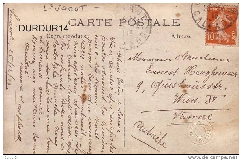 LIVAROT (Calvados).  ( Carte Photo écrite De Livarot A Vérifier !!!!! Cachet De J. FILLION Et Voir Scans S.v.p.) - Livarot