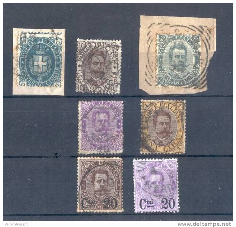 ITALIA REGNO - 1889/91 - STEMMI E EFFIGIE DI UMBERTO I - LOTTO USATO VFU - ALCUNI SU FRAMMENTO !! - CAT. € 200,00 - Used