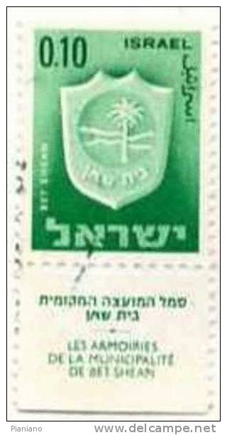 PIA - ISRAELE - 1965-67 : Stemma Della Città Di Bet Shean - (Yv 276) - Gebraucht (mit Tabs)