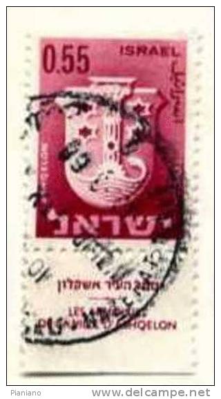 PIA - ISRAELE - 1965-67 : Stemma Della Città Di Ashqelon - (Yv 283A) - Oblitérés (avec Tabs)