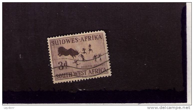 South West Africa - Rhinoceros Hunt Rock Painting - Scott # 251 - Namibia (1990- ...)