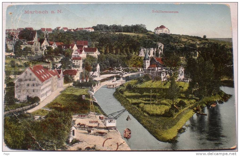 Marbach,Schillermuseum,Blick Auf Neckar,ca.1920 - Marbach