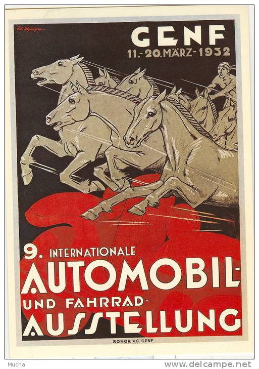 Genève Salon De L'Auto 1932  Reproduction D´affiche - Genève