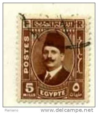 PIA - EGITTO - 1936-37 : Re Fuad 1°  - (Yv 175) - Used Stamps