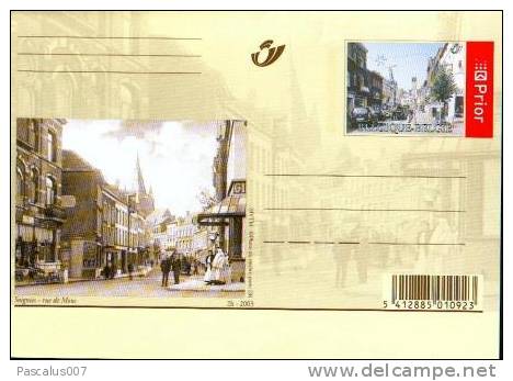 40115 - Carte Postale - Ca - Bk 115 -  Autrefois...et Maintenant - Soignies - Rue De Mons - Geïllustreerde Briefkaarten (1971-2014) [BK]