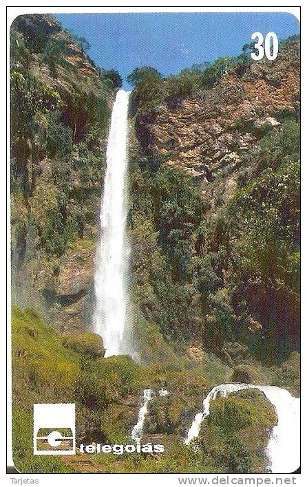 TARJETA DE BRASIL DE UNA CASCADA (CATARATA-WATERFALL-FALL-CASCADE) - Paisajes