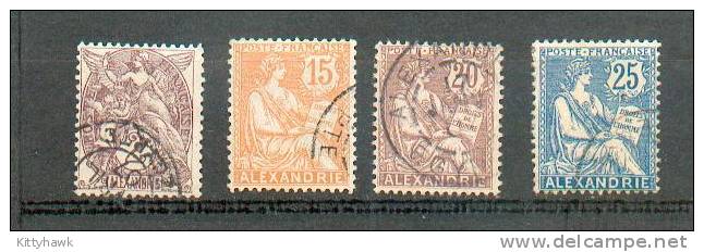 ALEX 38 - YT 20/25 à  27 / 29 à 32 Obli - Le YT 32 A Les Dents Courtes Coté Gauche - Unused Stamps