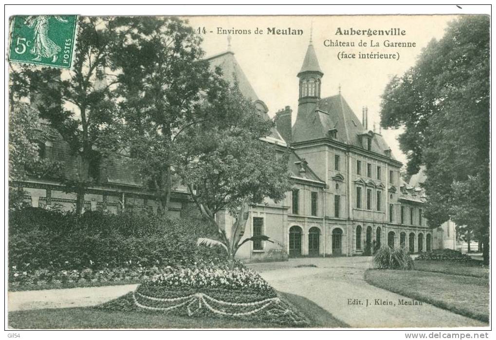 Environs De Meulan - AUBERGENVILLE - Château De La Garenne  Face Intérieure   - Jy123 - Aubergenville