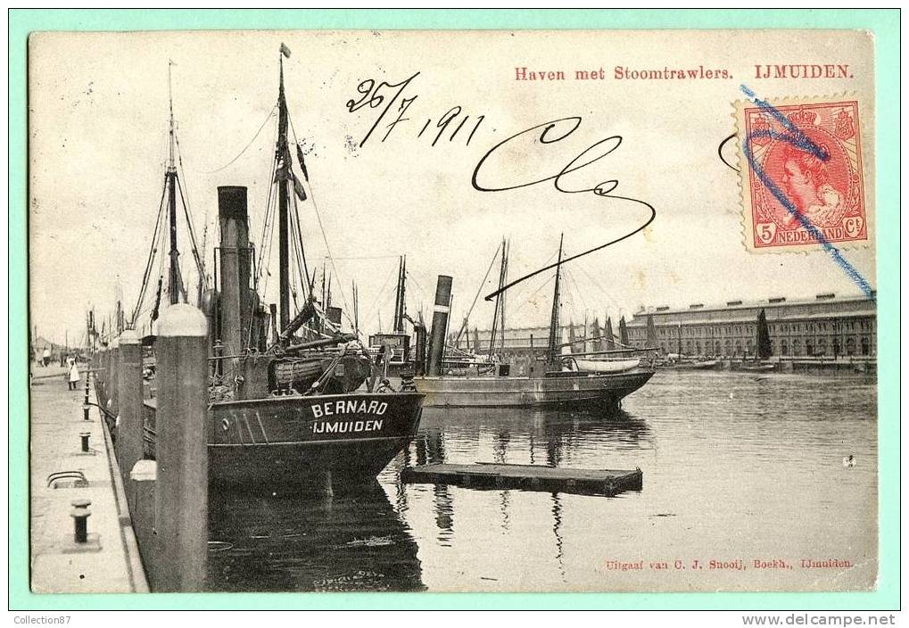 PAYS BAS - HOLLANDE - IJMUIDEN - HAVEN MET STOOMTRAWLERS - PORT - IJmuiden