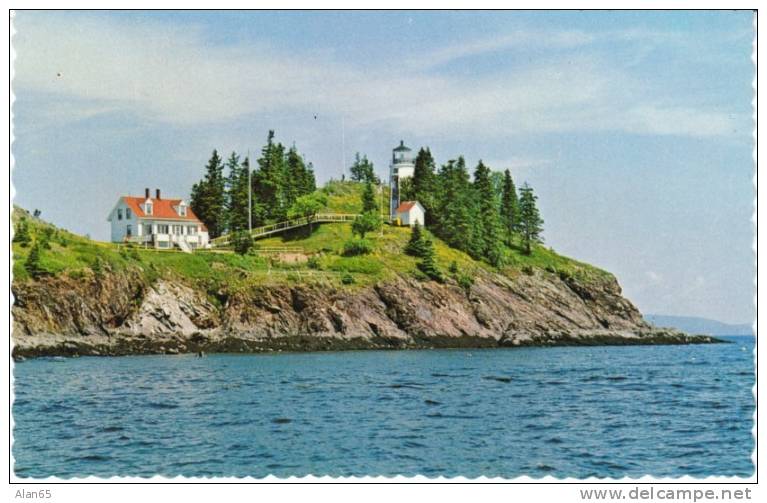 Owl´s Head Lighthouse, Near Rockland Maine, Atlantic Coast, 1960s/70s Postcard - Lighthouses