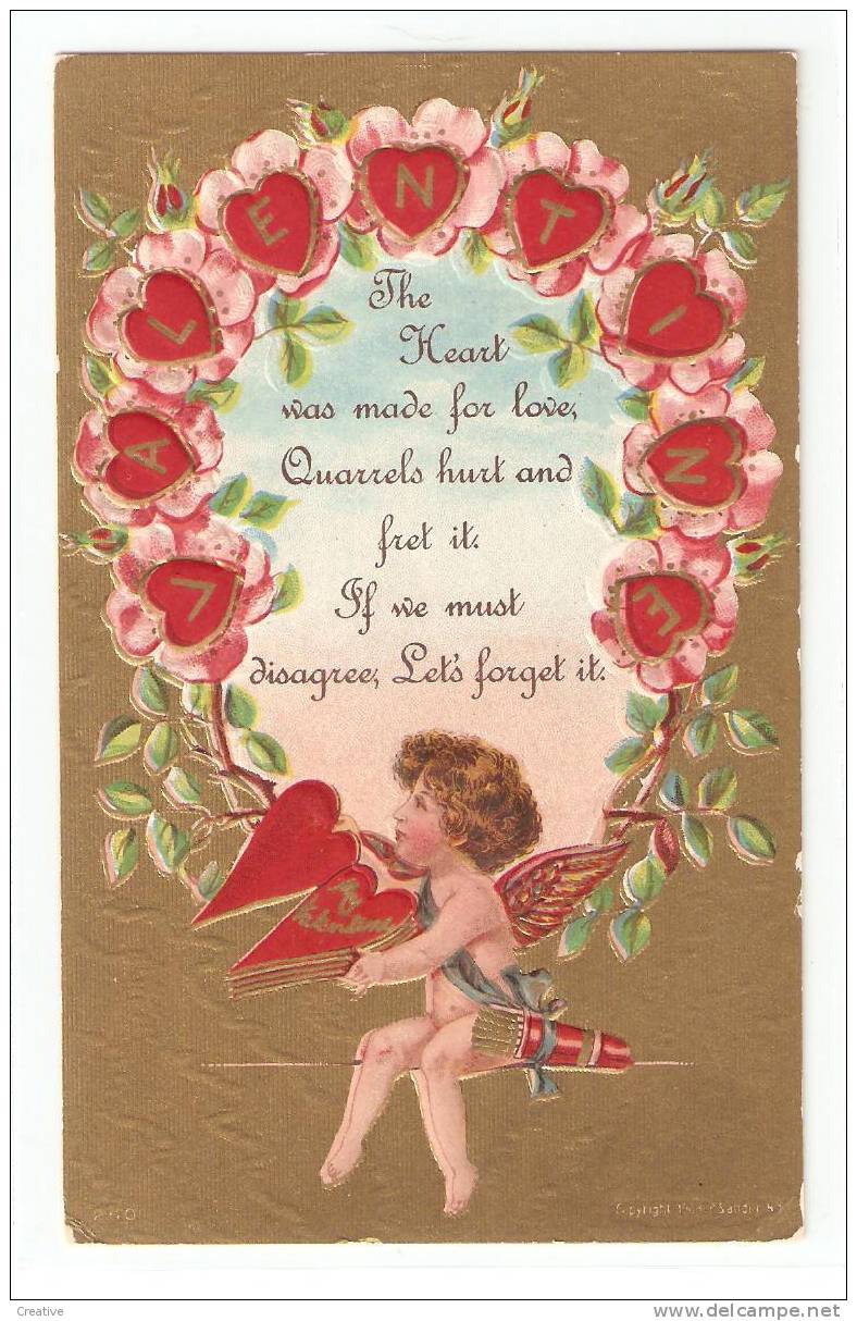 Valentine Embossed Card. - Saint-Valentin