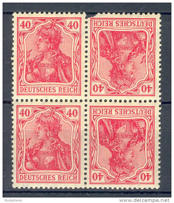 Deutsches Reich Booklet Zd-Mi. K 3 Germania Mi. (2x) 144/144 Tête-bêche MNH**/MNH** - Libretti & Se-tenant