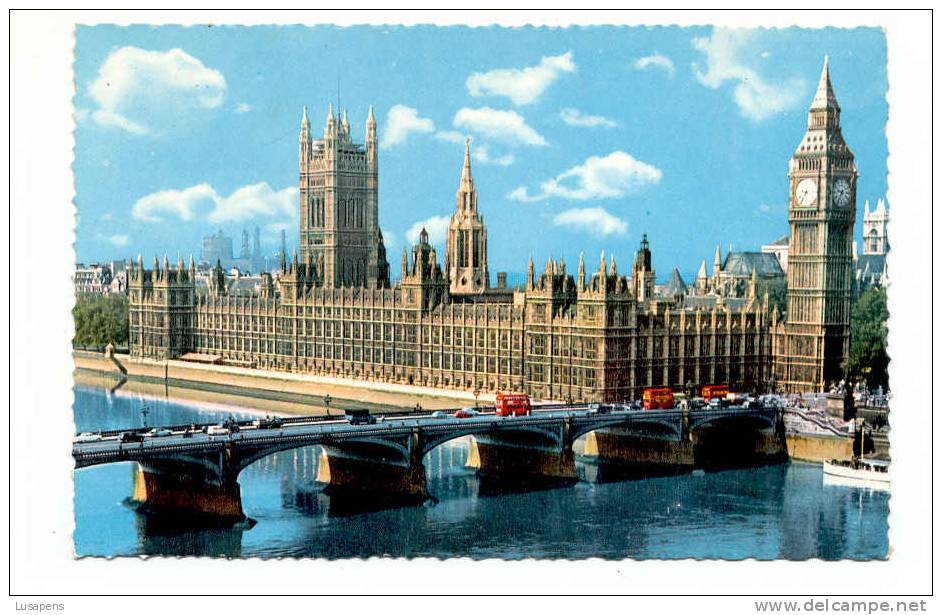 OLD FOREIGN 1998 - UNITED KINGDOM - ENGLAND -   BIG BEN RIVER THAMES HOUSES OF PARLIAMENT, LONDON - River Thames