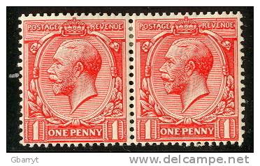 Great Britain:SG# 419 Wi MLH VF Pair Inverted Watermark - Unused Stamps