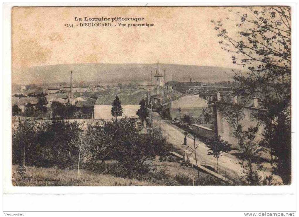 CPA. DIEULOUARD. VUE PANORAMIQUE. DATEE 1915. - Dieulouard