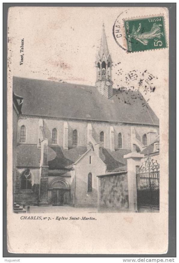 C - CARTE POSTALE - 89 - CHABLIS - EGLISE ST MARTIN - - Chablis