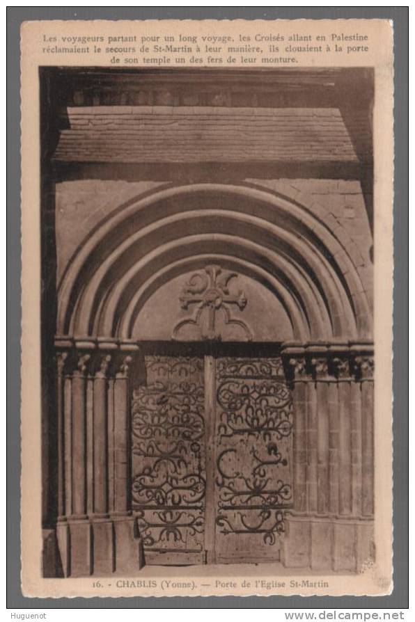 C - CARTE POSTALE - 89 - CHABLIS - EGLISE ST MARTIN - - Chablis