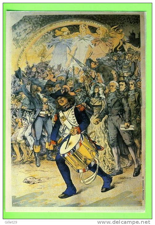 HISTOIRE - AFFICHE DE F. BOUISSET EN 1903 - RÉVOLUTION FRANÇAISE ET DÉCLARATION DES DROITS DE L´HOMME - ÉDITIONS LYNA - - Histoire