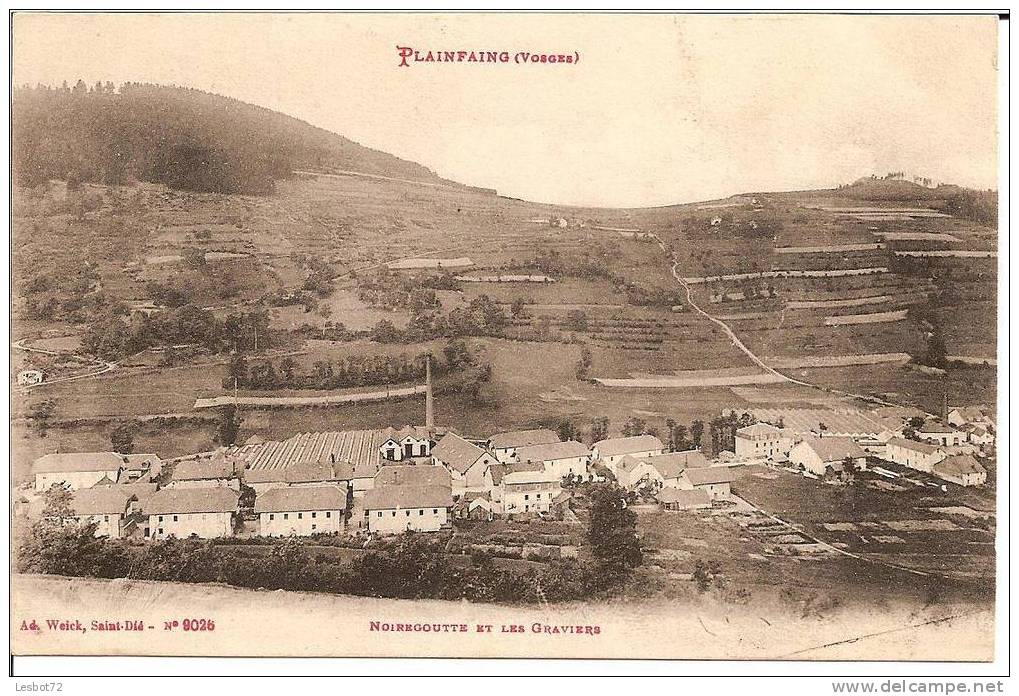 Cpa, Plainfaing (Vosges), Noiregoutte Et Les Graviers - Plainfaing