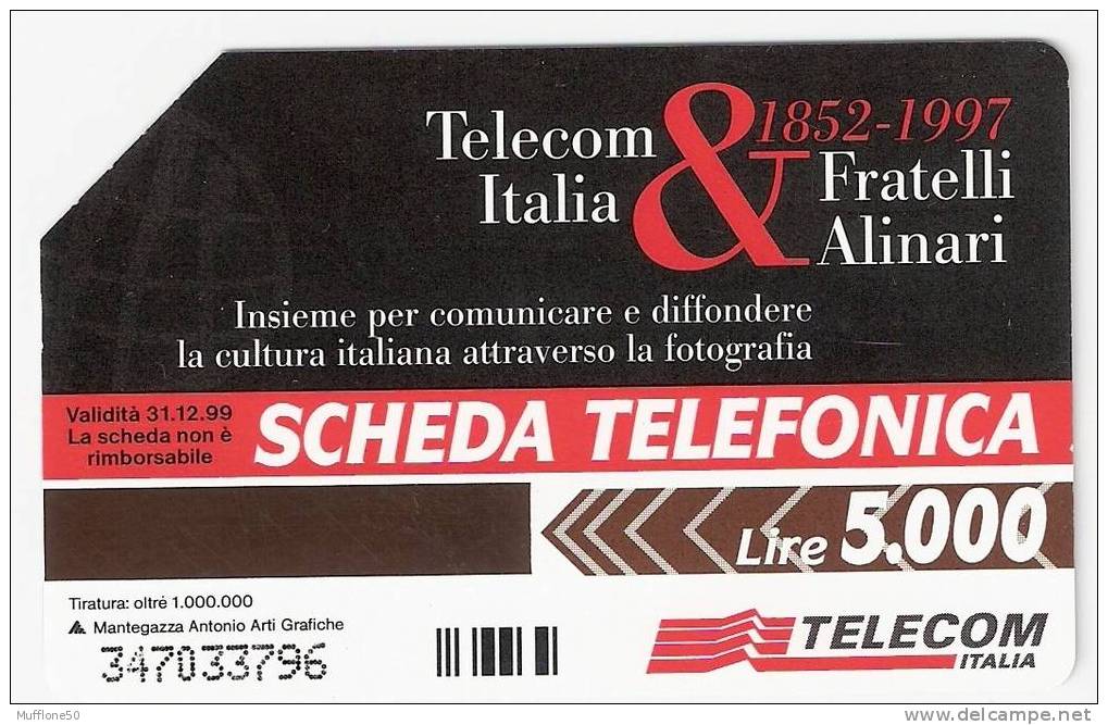 Italia 1999. Scheda Telefonica "TELECOM ITALIA &FRATELLI ALINARI". - Pubbliche Ordinarie