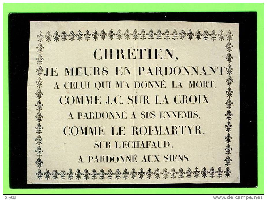 HISTOIRE - AFFICHE ASSASSINAT DU DUC DE BERRY FÉVRIER 1820 - ÉDITIONS LYNA-PARIS - - Histoire