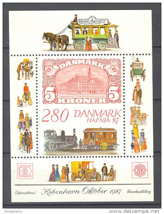 Denmark 1987 Mi. Block 7 MS Miniature Sheet International Stamp Exhibition Briefmarkenausstellung HAFNIA ´87 - Unused Stamps