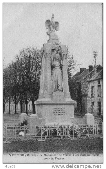 51. VERTUS. LE MONUMENT DE VERTUS A SES ENFANTS MORTS POUR LA FRANCE. - Vertus