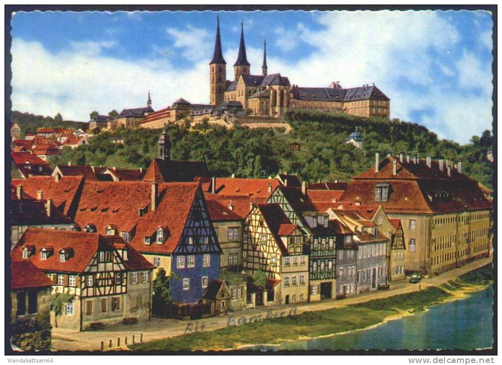 AK Bamberg, Michaelsberg Mit Regnitz Und Altstadt Fachwerkhäuser  08.06.1964 - 1 860 MEMMELSDORF Nach Häselrieth Thür - Bamberg