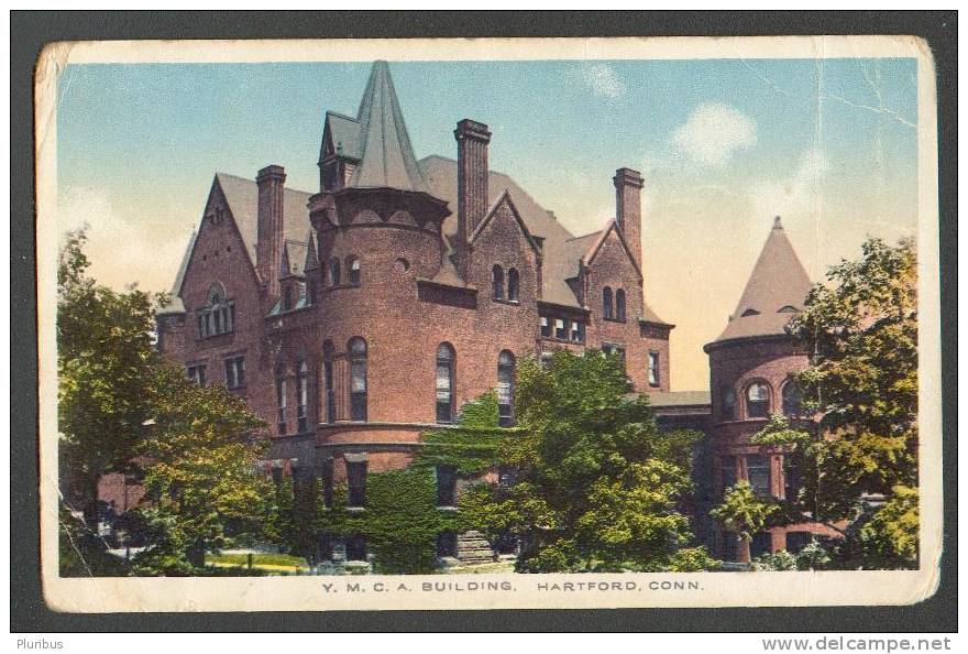 HARTFORD, CONN. Y.M.C.A. BUILDING, OLD  POSTCARD - Hartford