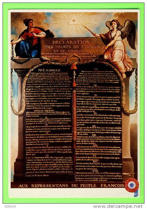 REVOLUTION FRANÇAISE - DÉCLARATION DES DROITS DE L´HOMME ET DU CITOYEN, 1789-1989  - CRÉATION ED. F. NUGERON - - Histoire