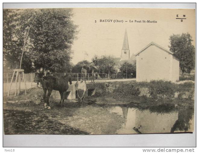 5 Baugy Le Pont St Martin Abreuvoir Cheval EMB - Baugy