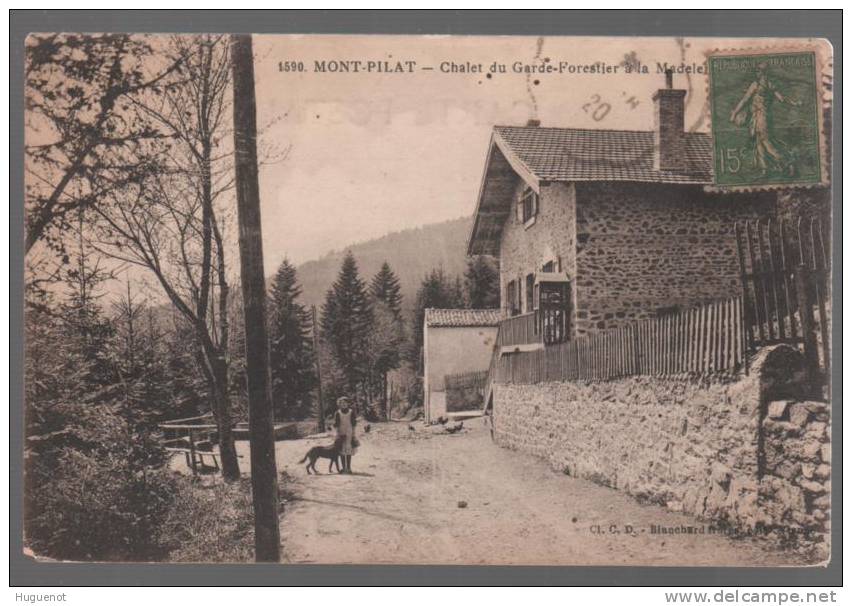 C - CARTE POSTALE - 42 - MONT PILAT - CHALET DU GARDE FORESTIER A LA MADELEINE - - Mont Pilat