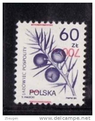 POLAND 1990 Michel No: 3269 Overprint Turned  MNH - Neufs