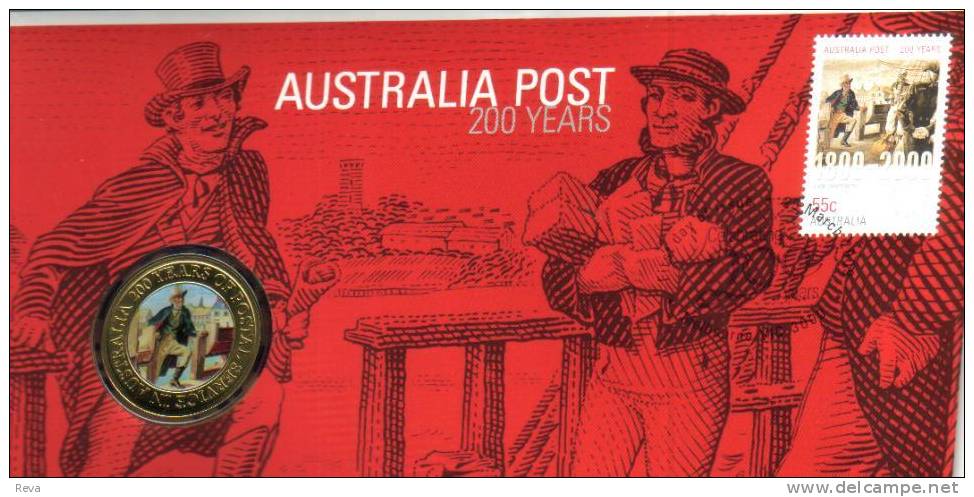 AUSTRALIA  $1 200 YEARS  POST OFFICE COLOURED QEII HEAD 1 YEAR PNC 2009 UNC NOT RELEASED READ DESCRIPTION CAREFULLY!! - Ongebruikte Sets & Proefsets