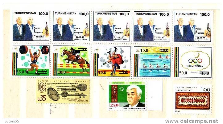 TURKMENISTAN Lot - 1992  13 V.- MNH - Turkménistan