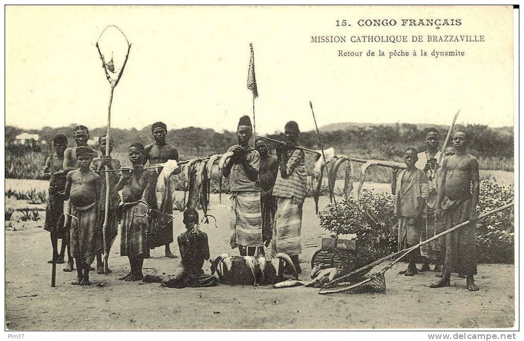 CONGO FRANCAIS - Mission De Brazzaville - Retour De La Pèche à La Dynamite - Non Circulé - Congo Francese