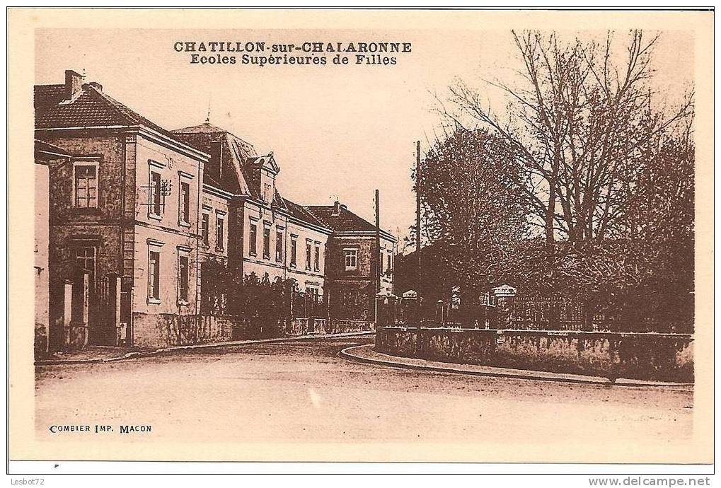 Cpa, Chatillon-sur-Chalaronne (Ain), Ecoles Supérieures De Filles - Châtillon-sur-Chalaronne